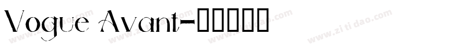 Vogue Avant字体转换